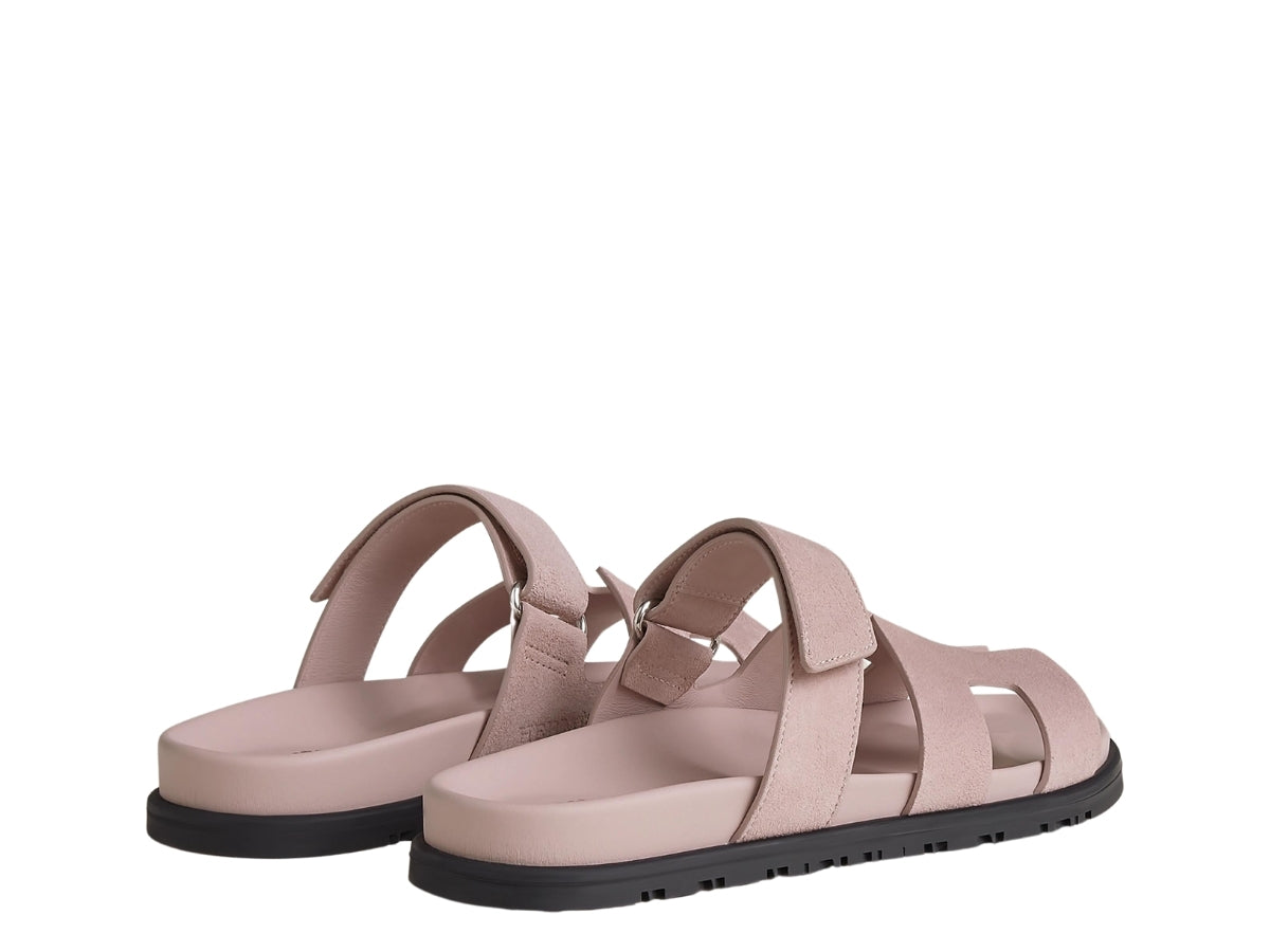 Hermes Chypre Sandal - Pink Suede