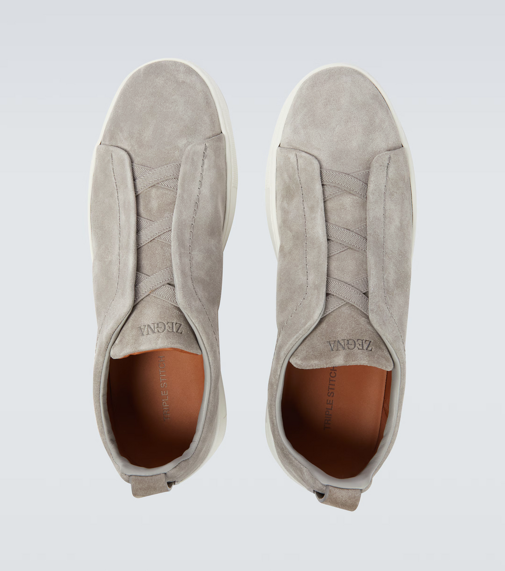 Zegna Triple Stitch suede sneakers