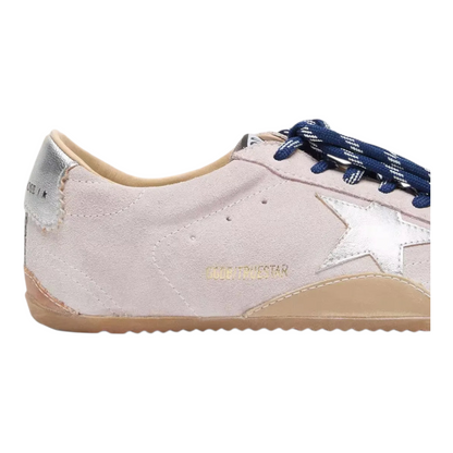 Golden Goose true-star in pastel pink suede with silver star and heel tab