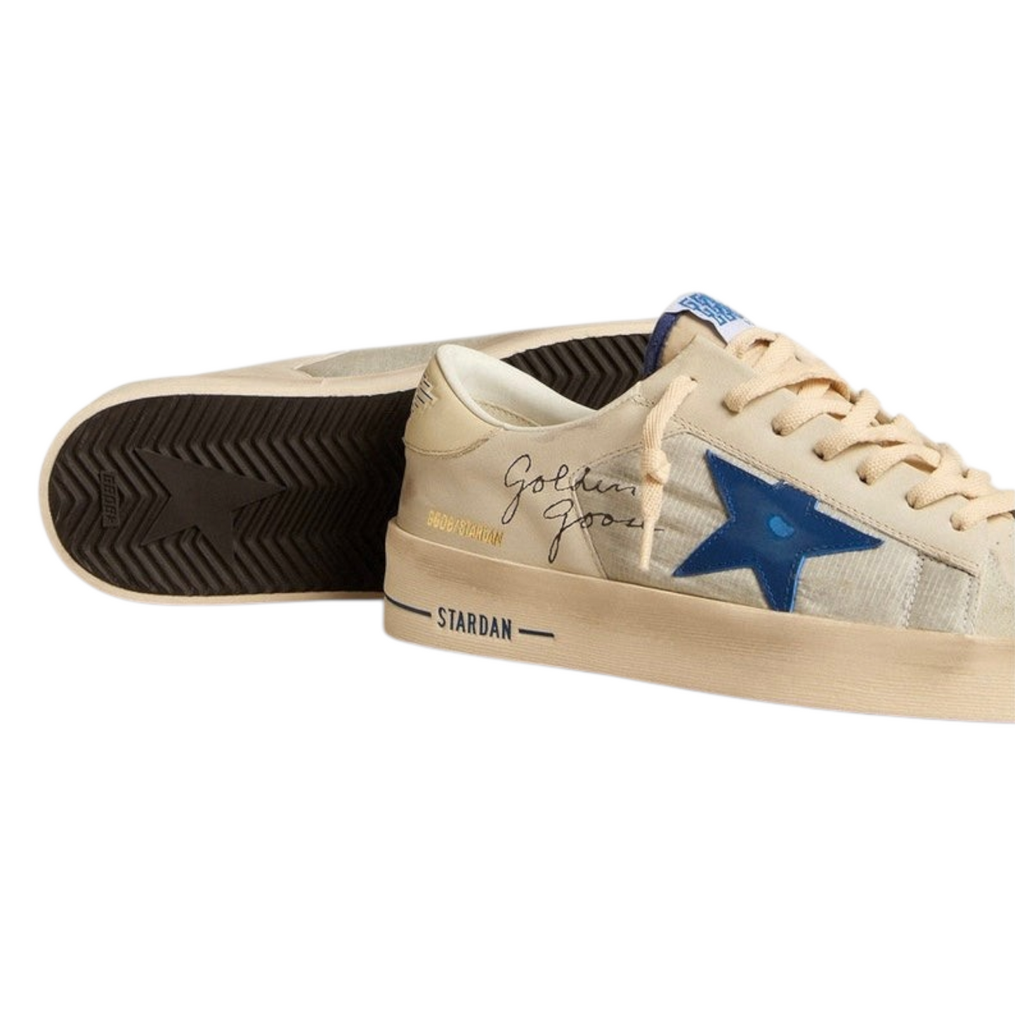 Golden Goose Super-Star Stardan 'Ivory Blue Star'(Men's)