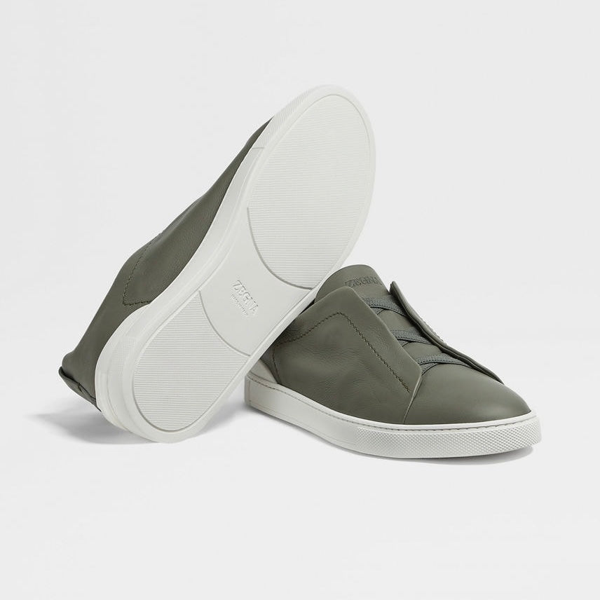 ZEGNA LIGHT ARMY GREEN TM TRIPLE STITCH™ SECONDSKIN SNEAKERS