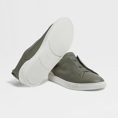 ZEGNA LIGHT ARMY GREEN TM TRIPLE STITCH™ SECONDSKIN SNEAKERS