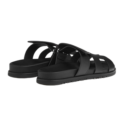 Hermes Chypre Sandal - Noir Calfskin Leather
