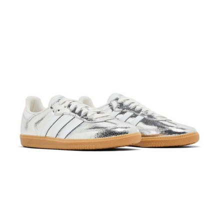 Adidas Samba OG "Silver Metallic Cracked Leather