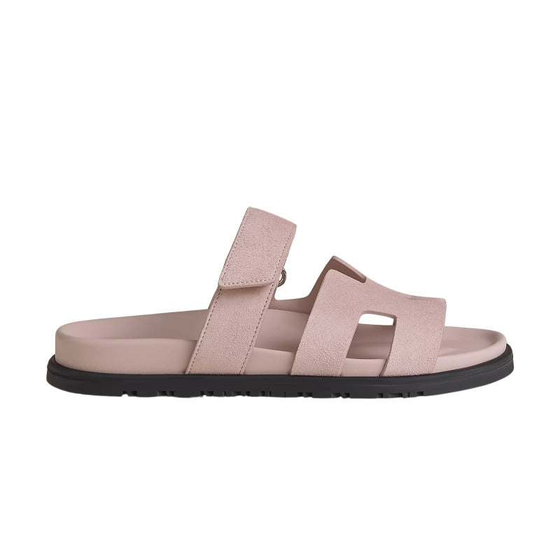Hermes Chypre Sandal - Pink Suede