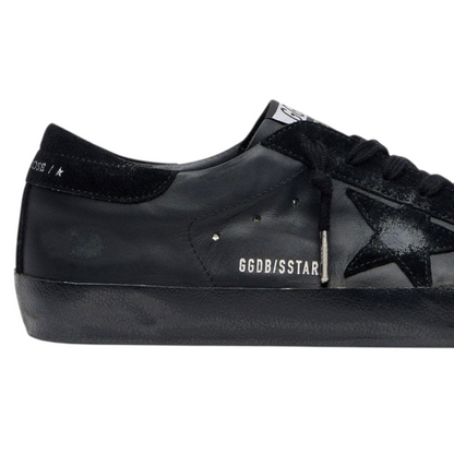 Golden Goose Super-Star in black nappa with black suede star and heel tab(Women's)