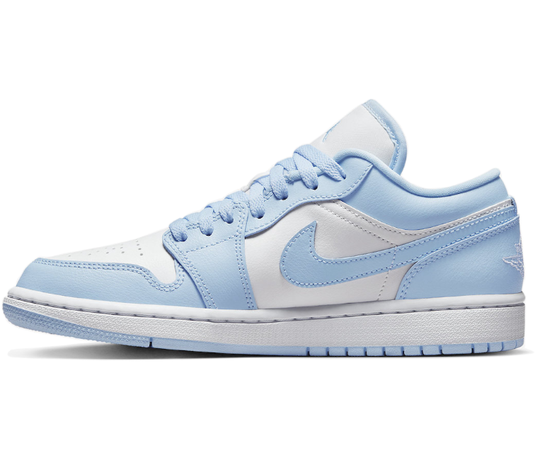 WOMEN'S NIKE AIR JORDAN 1 LOW (WHITE/ICE BLUE)