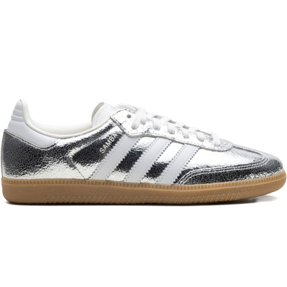 Adidas Samba OG "Silver Metallic Cracked Leather