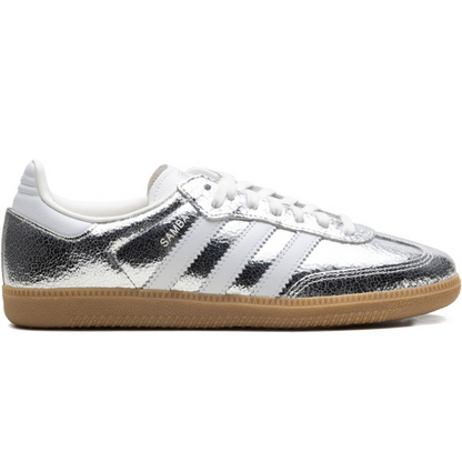 Adidas Samba OG "Silver Metallic Cracked Leather