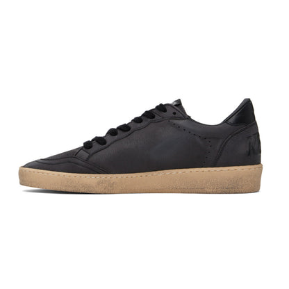 Golden Goose Ball Star in glitter with leather star and metallic leather heel tab Dark Grey Sand (Men)