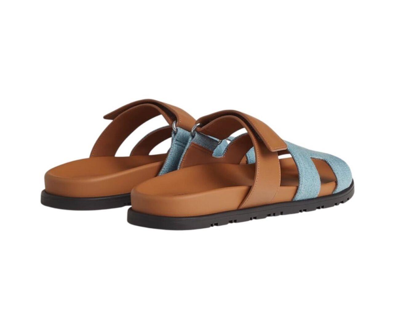Hermes Chypre Sandal Bicolor/Denim