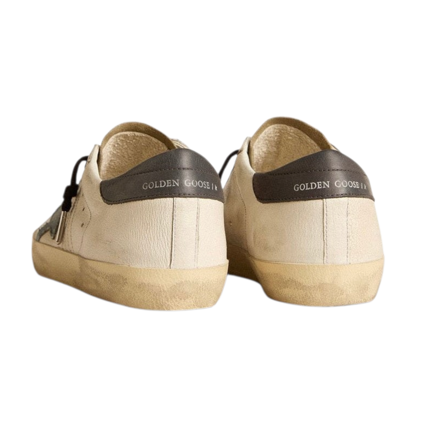 Golden Goose Super-Star in nappa leather with light blue suede star and gray leather heel tab (Men's)
