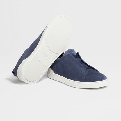 ZEGNA UTILITY BLUE SUEDE TRIPLE STITCH™ SNEAKERS