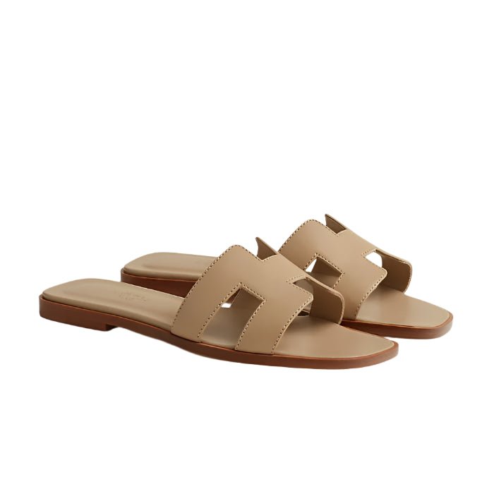 Hermes Oran Sandal Beige/Lin