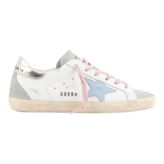 Golden Goose Super-Star - White Silver Ice Blue