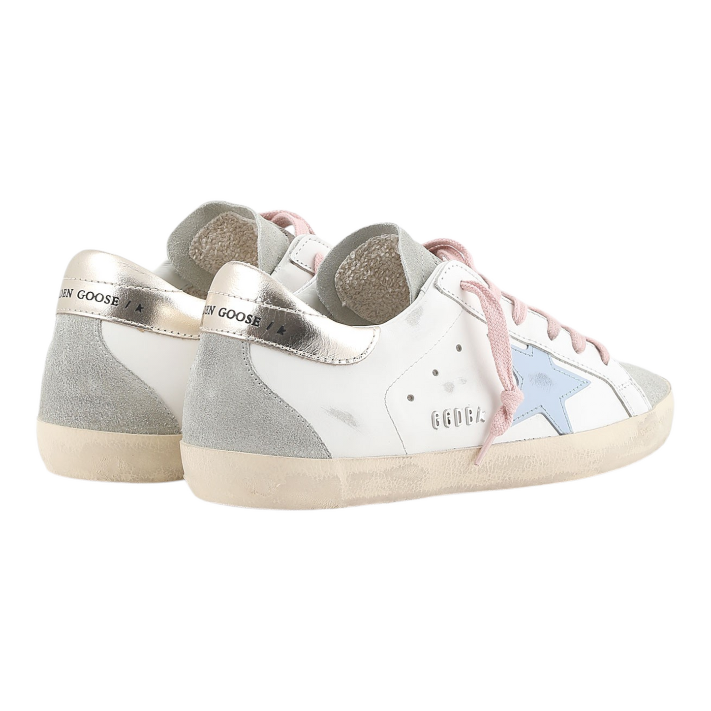 Golden Goose Super-Star - White Silver Ice Blue
