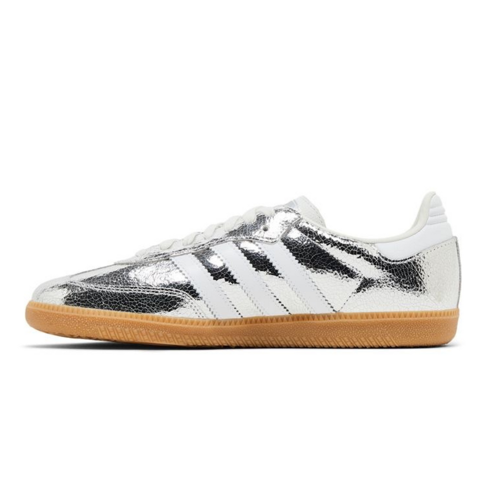 Adidas Samba OG "Silver Metallic Cracked Leather