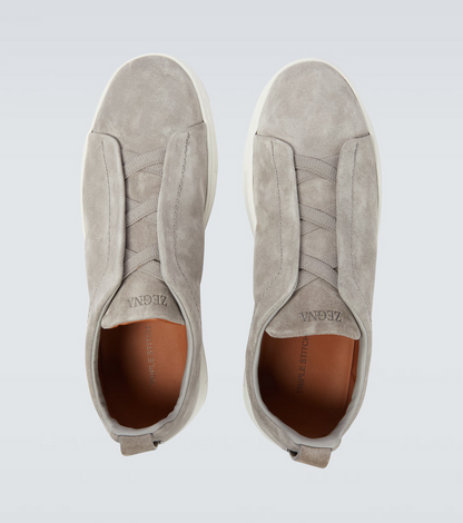 Zegna Triple Stitch suede sneakers