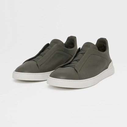 ZEGNA LIGHT ARMY GREEN TM TRIPLE STITCH™ SECONDSKIN SNEAKERS