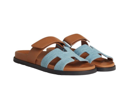 Hermes Chypre Sandal Bicolor/Denim