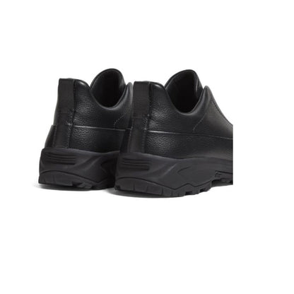 ZEGNA Zegna Black leather triple stitch mont sneakers