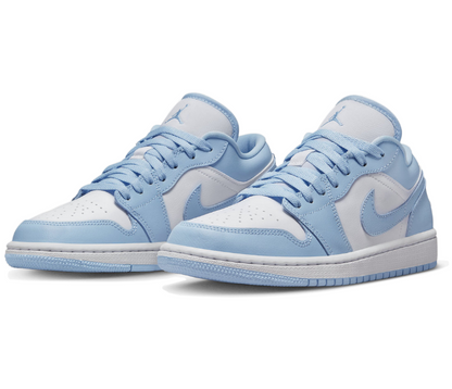WOMEN'S NIKE AIR JORDAN 1 LOW (WHITE/ICE BLUE)