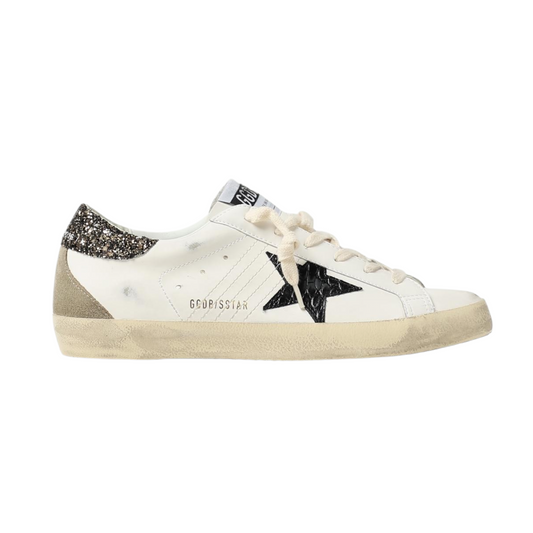 Golden Goose  Superstar 'White Black Croc Glitter