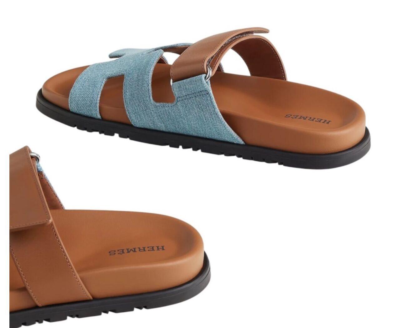 Hermes Chypre Sandal Bicolor/Denim