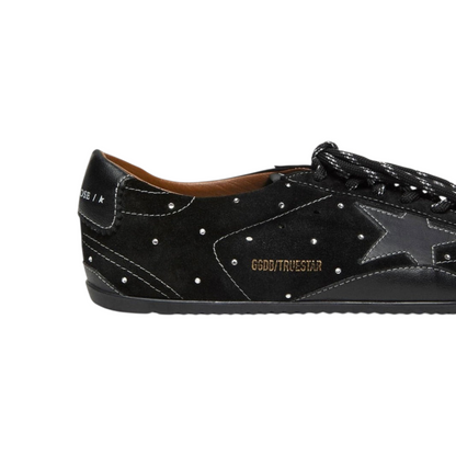 Golden Goose True-Star in black suede with Swarovski crystals and black leather star(Women's)