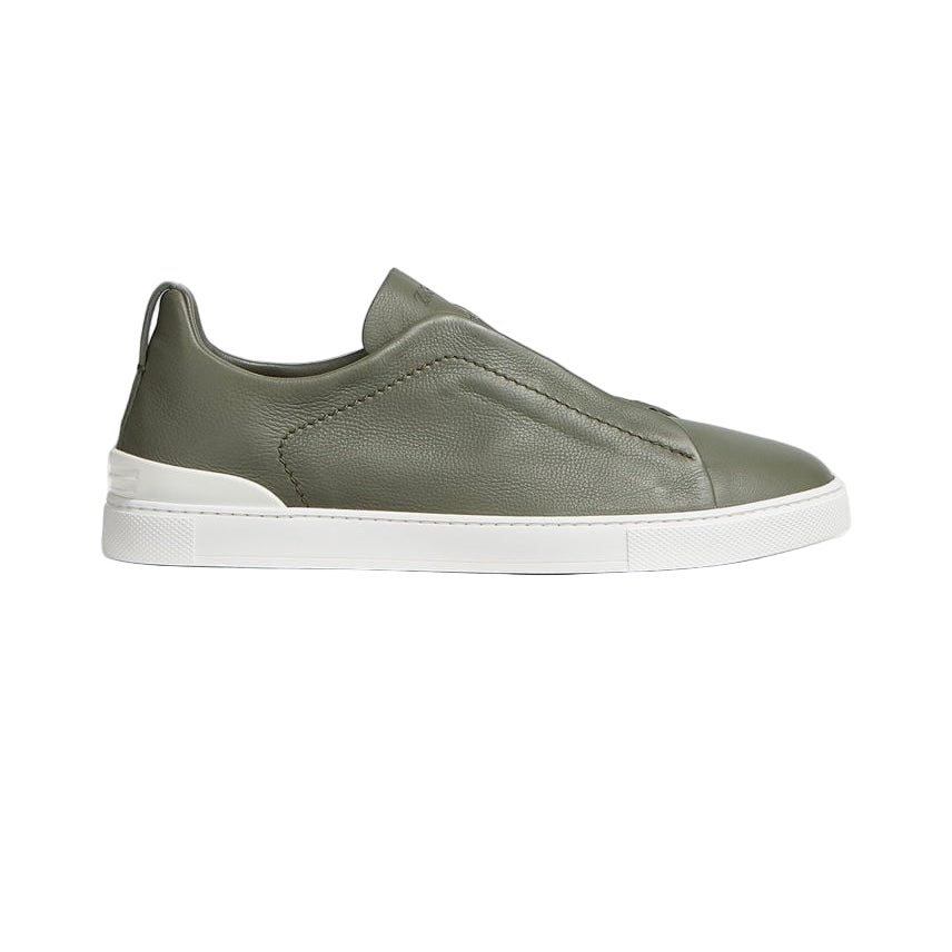 ZEGNA LIGHT ARMY GREEN TM TRIPLE STITCH™ SECONDSKIN SNEAKERS