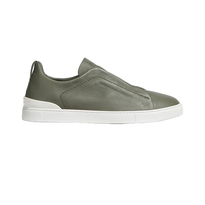 ZEGNA LIGHT ARMY GREEN TM TRIPLE STITCH™ SECONDSKIN SNEAKERS
