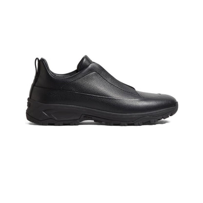 ZEGNA Zegna Black leather triple stitch mont sneakers