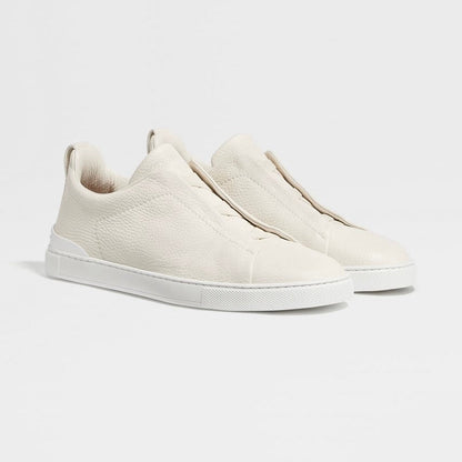 ZEGNA WHITE DEERSKIN TRIPLE STITCH™
SNEAKERS