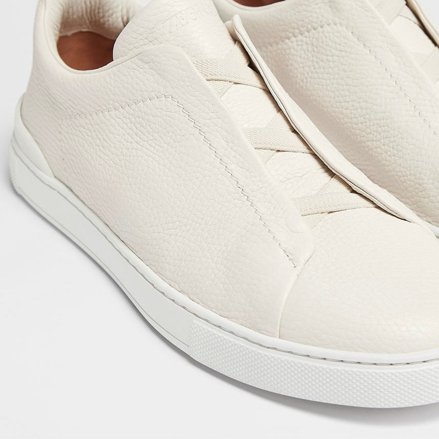ZEGNA WHITE DEERSKIN TRIPLE STITCH™
SNEAKERS