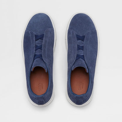 ZEGNA UTILITY BLUE SUEDE TRIPLE STITCH™ SNEAKERS